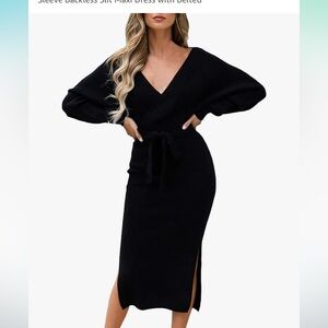 NWT Amazon black knit dress. Size S